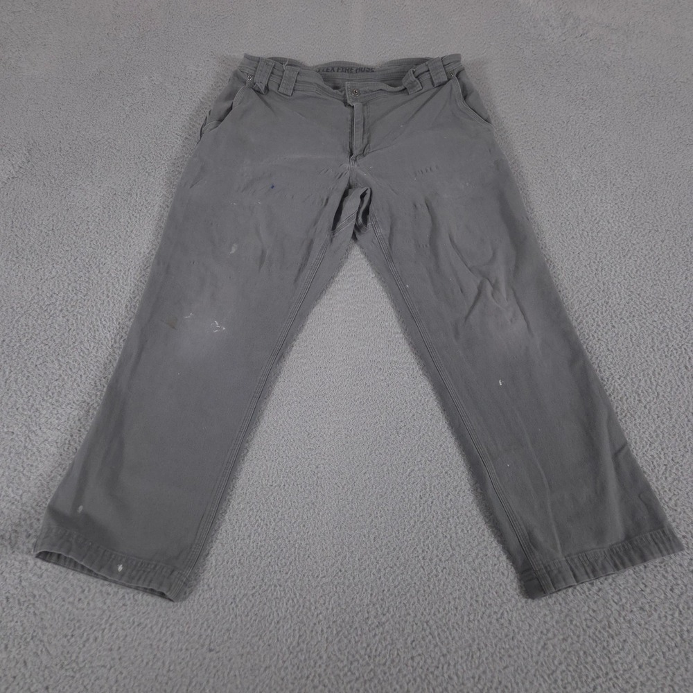 LOT OF 2 Duluth Trading Co Pants Mens 36x30 Grey DuluthFlex Fire Hose Carpenter - Picture 2 of 16